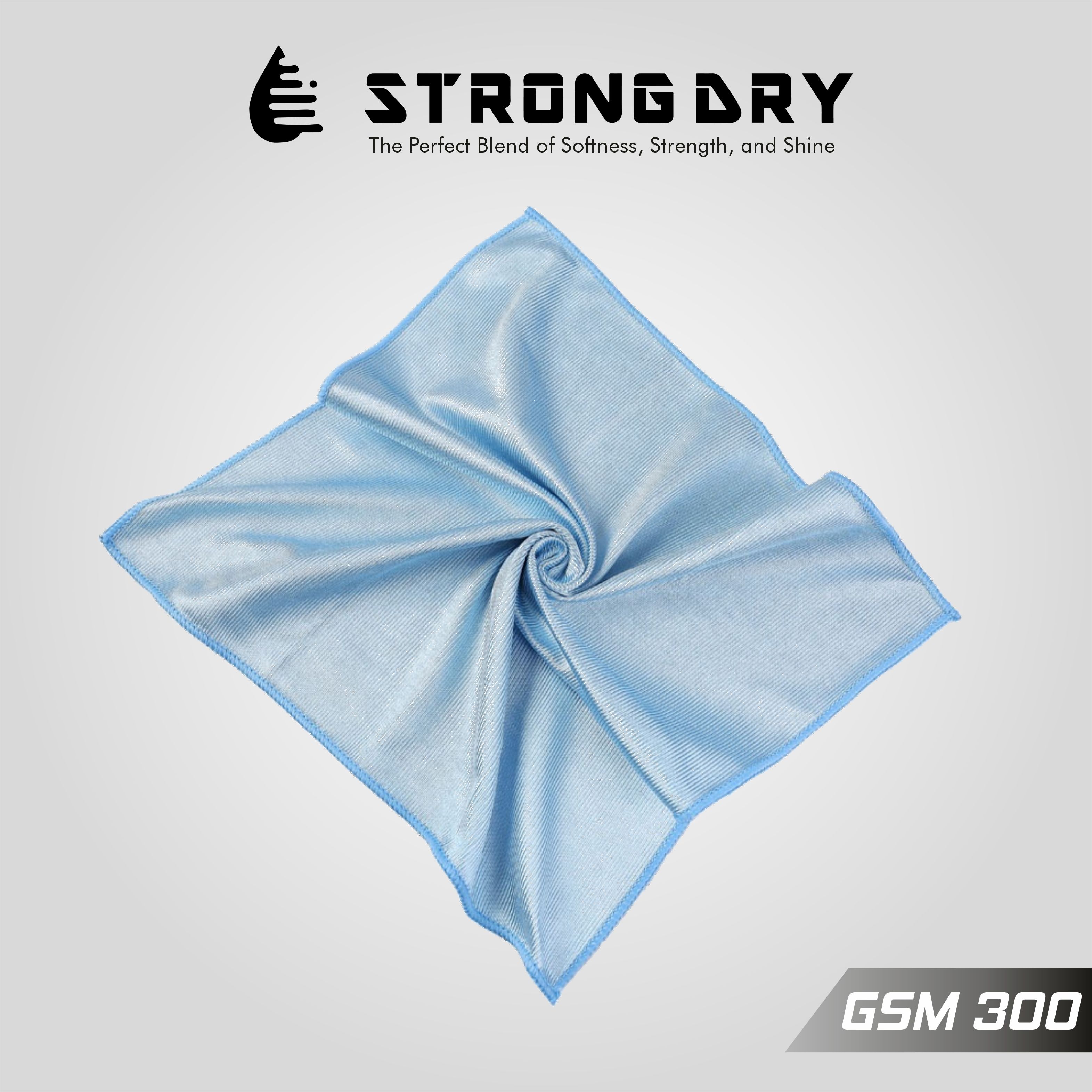 GLASS CLEANING MICROFIBER CLOTH (BLUE COLOUR)